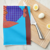 Tartan en harten Owl Theedoek (Quarter Fold)