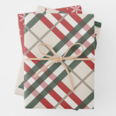 Tartan en Kerstboom Inpakpapier Vel (In situ)