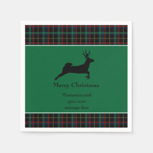 Tartan en rendier servetten