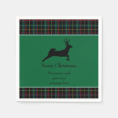 Tartan en rendieren servetten (Voorkant)