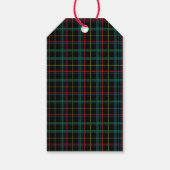 Tartan en rendierKerstmis Cadeaulabel (Achterkant)