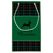 Tartan en rendierKerstmis Klein Cadeauzakje (Achterkant)