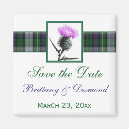 Tartan en Thistle Bruiloft Save the Date Magnet