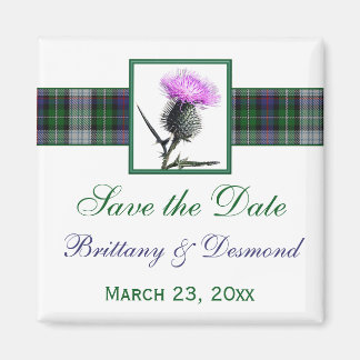 Tartan en Thistle Bruiloft Save the Date Magnet