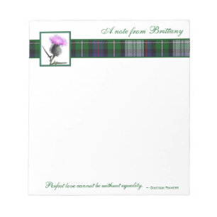 Tartan en Thistle Notitieblok met Scottish Proverb