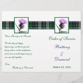 Tartan en Thistle Order of Service Linen Hoesje