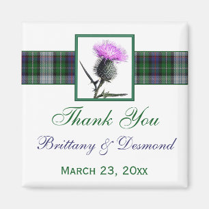 Tartan en Thistle Wedding Favor Magnet