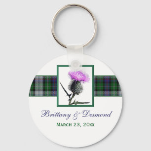 Tartan en Thistle Wedding Favor Sleutelhanger