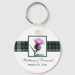 Tartan en Thistle Wedding Favor Sleutelhanger