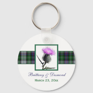 Tartan en Thistle Wedding Favor Sleutelhanger