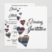 Tartan Evening Invitation Kaart (Voorkant / Achterkant)