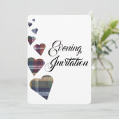Tartan Evening Invitation Kaart (Staand voorkant)