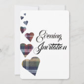 Tartan Evening Invitation Kaart (Voorkant)
