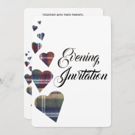Tartan Evening Invitation Kaart