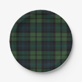 Tartan Fabric 7-inch Bord rond papier (Voorkant)