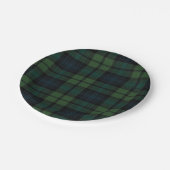 Tartan Fabric 7-inch Bord rond papier (Gekanteld)