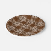 Tartan Fabric 7-inch Bord rond papier (Gekanteld)