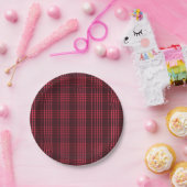 Tartan Fabric 7-inch Bord rond papier (Feest)