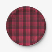 Tartan Fabric 7-inch Bord rond papier (Voorkant)