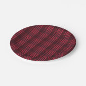 Tartan Fabric 7-inch Bord rond papier (Gekanteld)