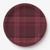 Tartan Fabric 9" Rond papier Bord (Voorkant)