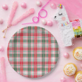 Tartan Fabric 9" Rond papier Bord (Feest)