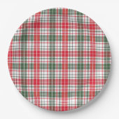 Tartan Fabric 9" Rond papier Bord (Voorkant)