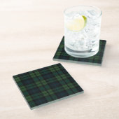 Tartan Fabric Glass Onderzetter (Schuin)
