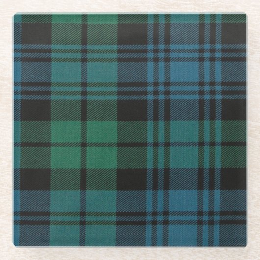 Tartan Fabric Glass Onderzetter Glazen Onderzetter (Voorkant)