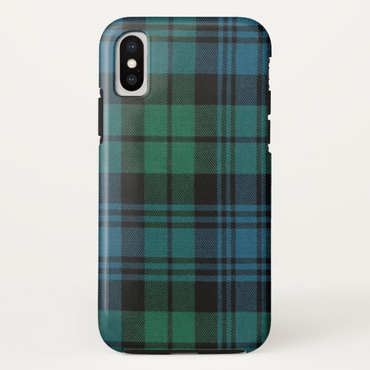Tartan Fabric Hoesje-Mate Tough iPhone X Hoesje (Achterkant)