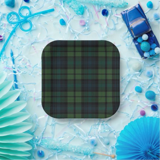 Tartan Fabric Paper Bord (Feest)