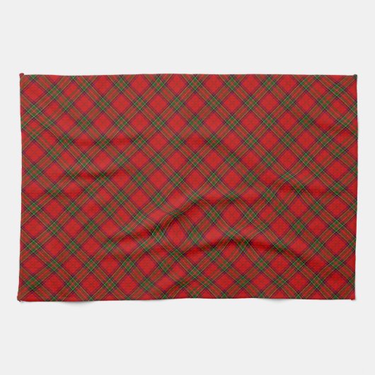 Tartan Fabric Pattern Christmas Theedoek (Horizontaal)