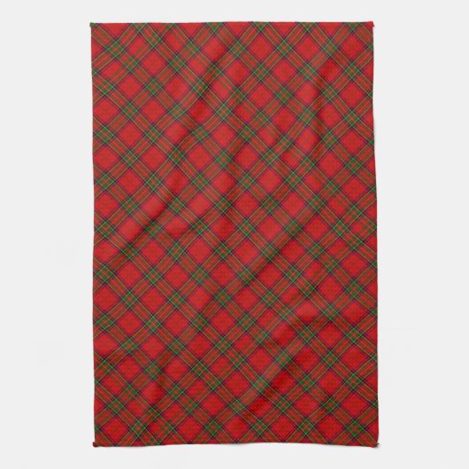 Tartan Fabric Pattern Christmas Theedoek (Verticaal)