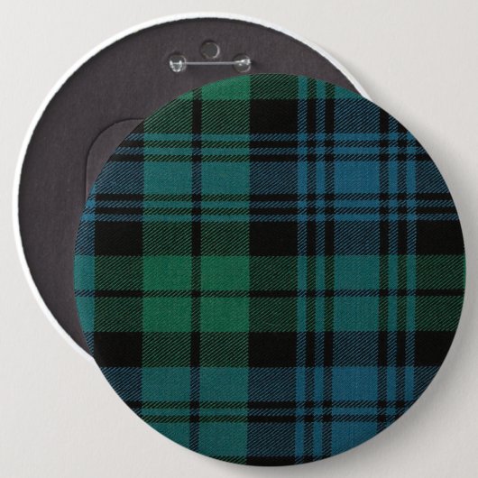 Tartan Fabric Round Button (Voorkant /achterkant)