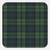 Tartan Fabric Square Stickers (Voorkant)