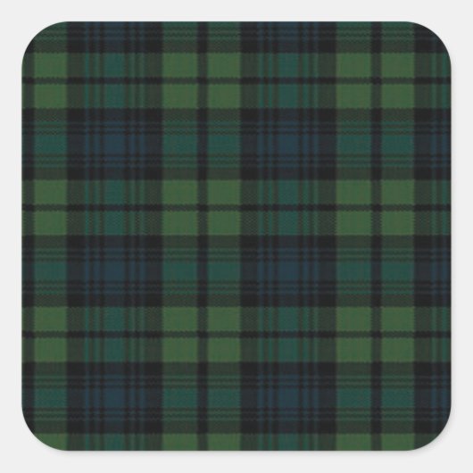 Tartan Fabric Square Stickers (Voorkant)