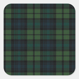 Tartan Fabric Square Stickers