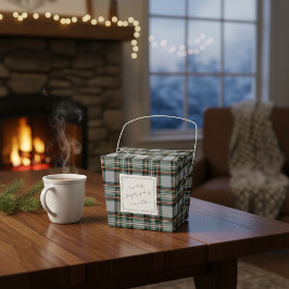 Tartan Favor Box met op maat gemaakte handgetekend Bedankdoosjes