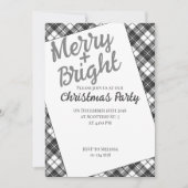 Tartan feestdagen Kerstfeest Merry Bright Kaart (Voorkant)