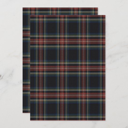 Tartan Flat Holiday Kaart (Voorkant / Achterkant)