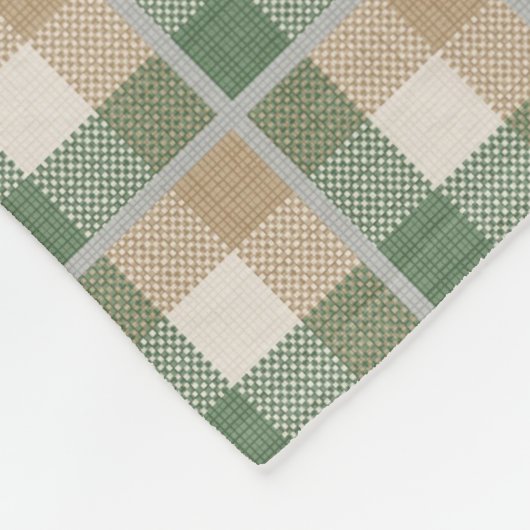 Tartan Fleece Deken (Hoek)