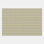 Tartan flower yellow grey set wrapping paper (Voorkant 3)