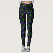 Tartan gekleurde kruisingen leggings (Voorkant)