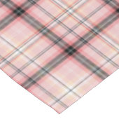 Tartan Geplakt in roze, perzikkleurig, zwart-wit Tafelkleed (Gekanteld)