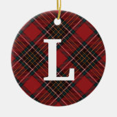 Tartan Geplakt keramisch siermiddel Keramisch Ornament (Voorkant)