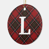 Tartan Geplakt keramisch siermiddel Keramisch Ornament (Links)