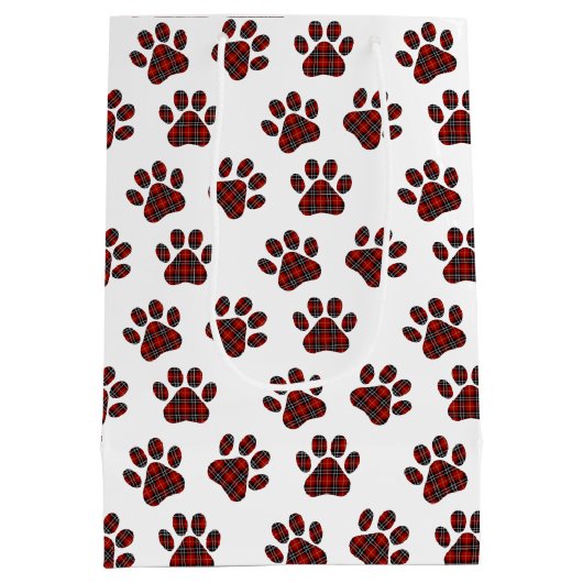 Tartan geplakte verf medium cadeauzakje (Achterkant)