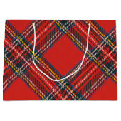 Tartan geruit rood kerst groot cadeauzakje (Voorkant)