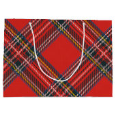 Tartan geruit rood kerst groot cadeauzakje (Achterkant)