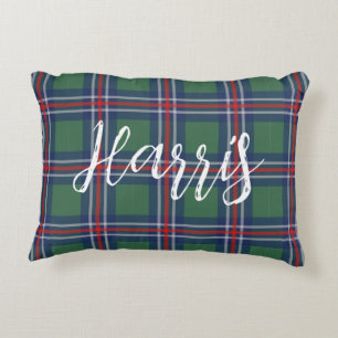 Tartan geruite patroon gepersonaliseerde katoen accent kussen